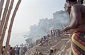 Varanasi - Manikarnika Ghat, the cremation ground 